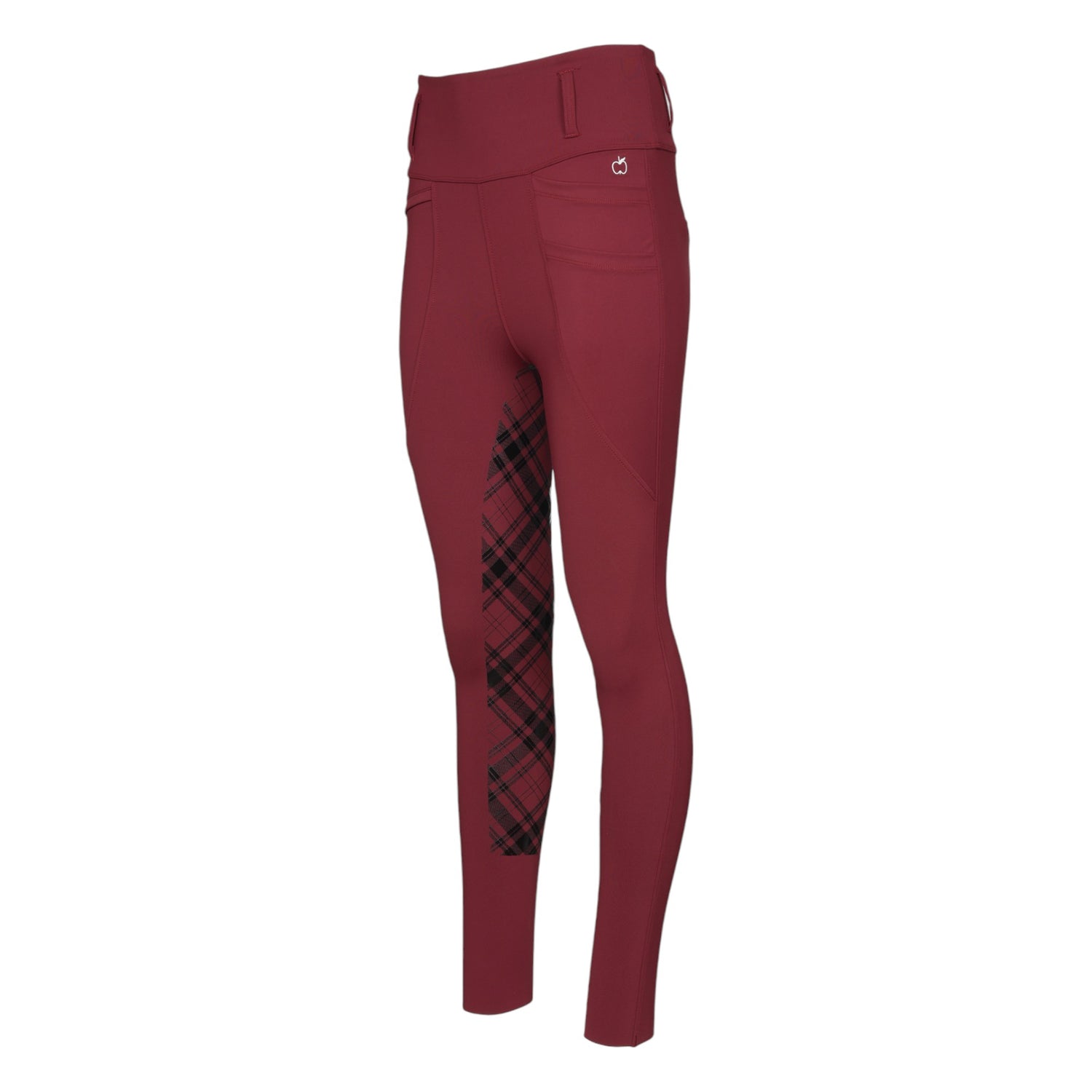 Dapplebay Holiday Plaid Riding Tights - RED - Breeches.com