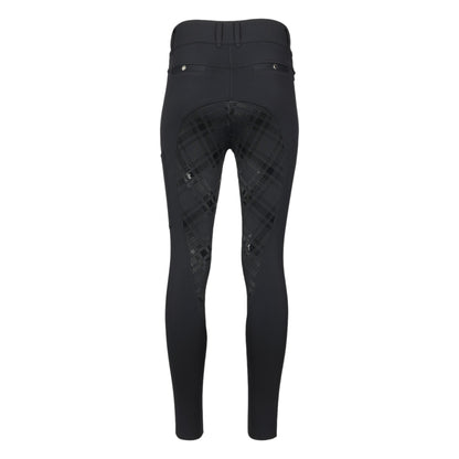 Dapplebay Holiday Plaid Riding Breeches - Black - Breeches.com