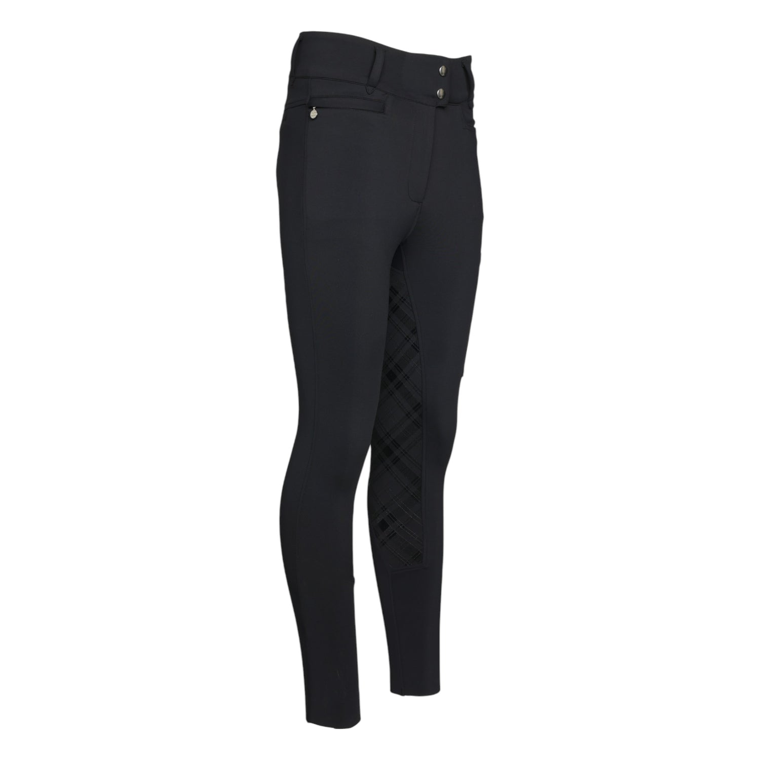 Dapplebay Holiday Plaid Riding Breeches - Black - Breeches.com