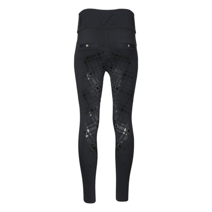 Dapplebay Holiday Plaid Riding Tights - Black - Breeches.com