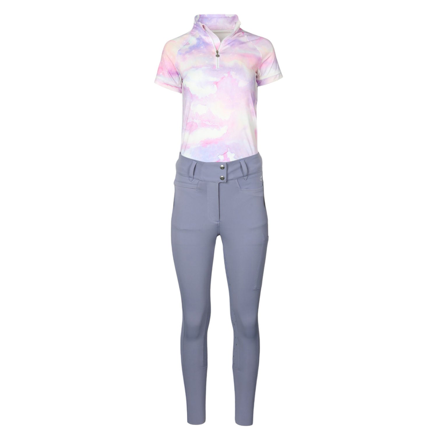 Dapplebay Lavender Haze 1/4 Zip Light Riding Top - Breeches.com