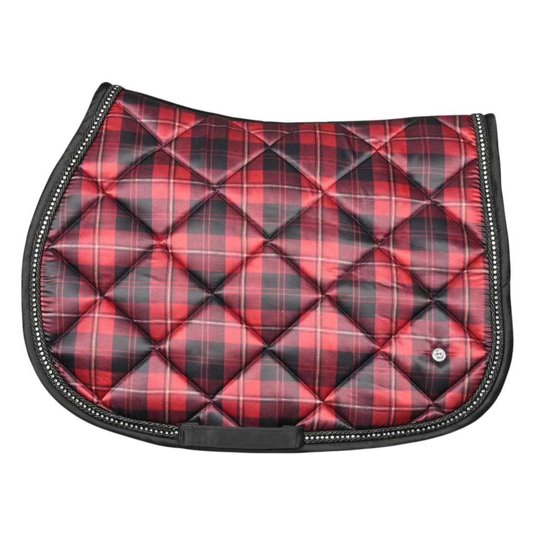 Dapplebay Holiday Plaid Jump Saddle Pad -RED-Breeches.com