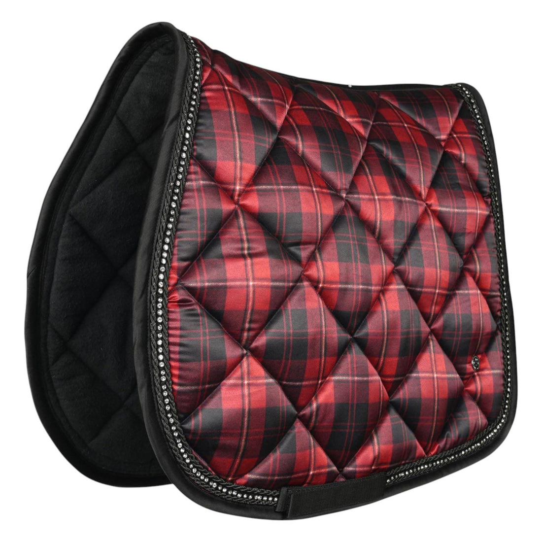 Dapplebay Holiday Plaid Pony Saddle Pad-RED