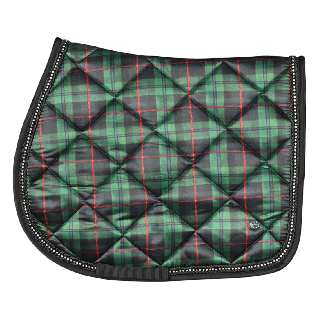 Dapplebay Holiday Plaid Pony Saddle Pad-GREEN-Breeches.com