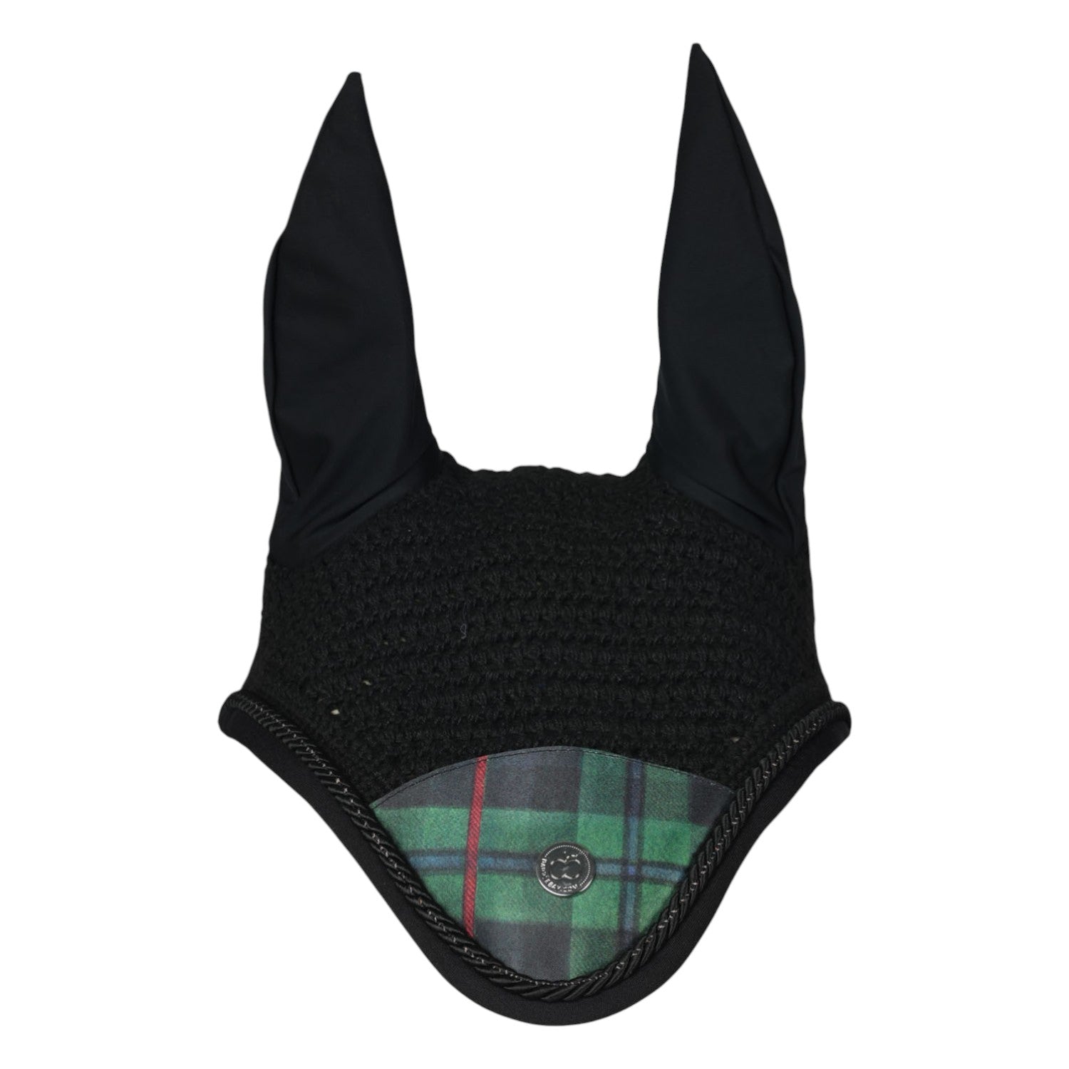 Dapplebay Holiday Plaid Fly Veil - GREEN-Breeches.com