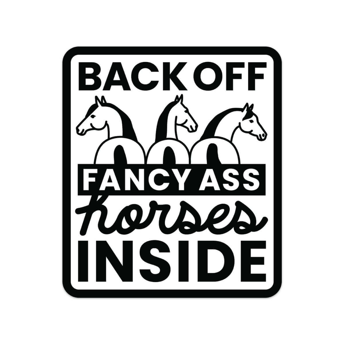 Dapplebay Fancy A$$ Horses - Horse Trailer Decal