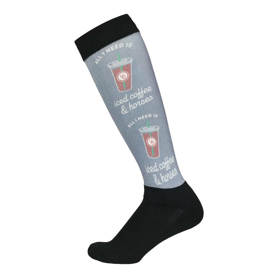 Dapplebay  Slick Boot Socks-Iced Coffee &amp; Horses