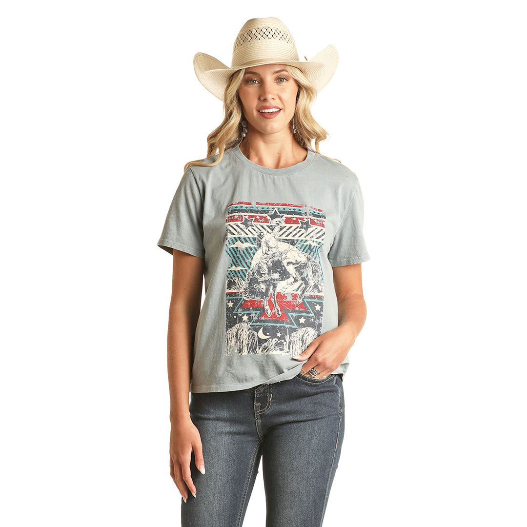 Rock &amp; Roll Denim Ladies Rodeo Poster Tee