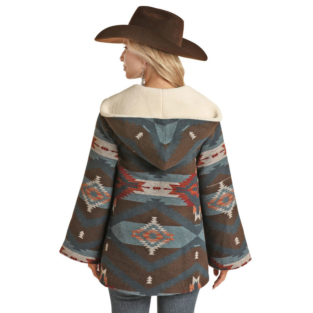 Panhandle Ladies Aztec Wool Cape Coat