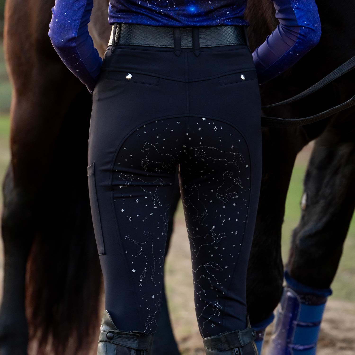 Dapplebay Constellation Compression Breeches- Black