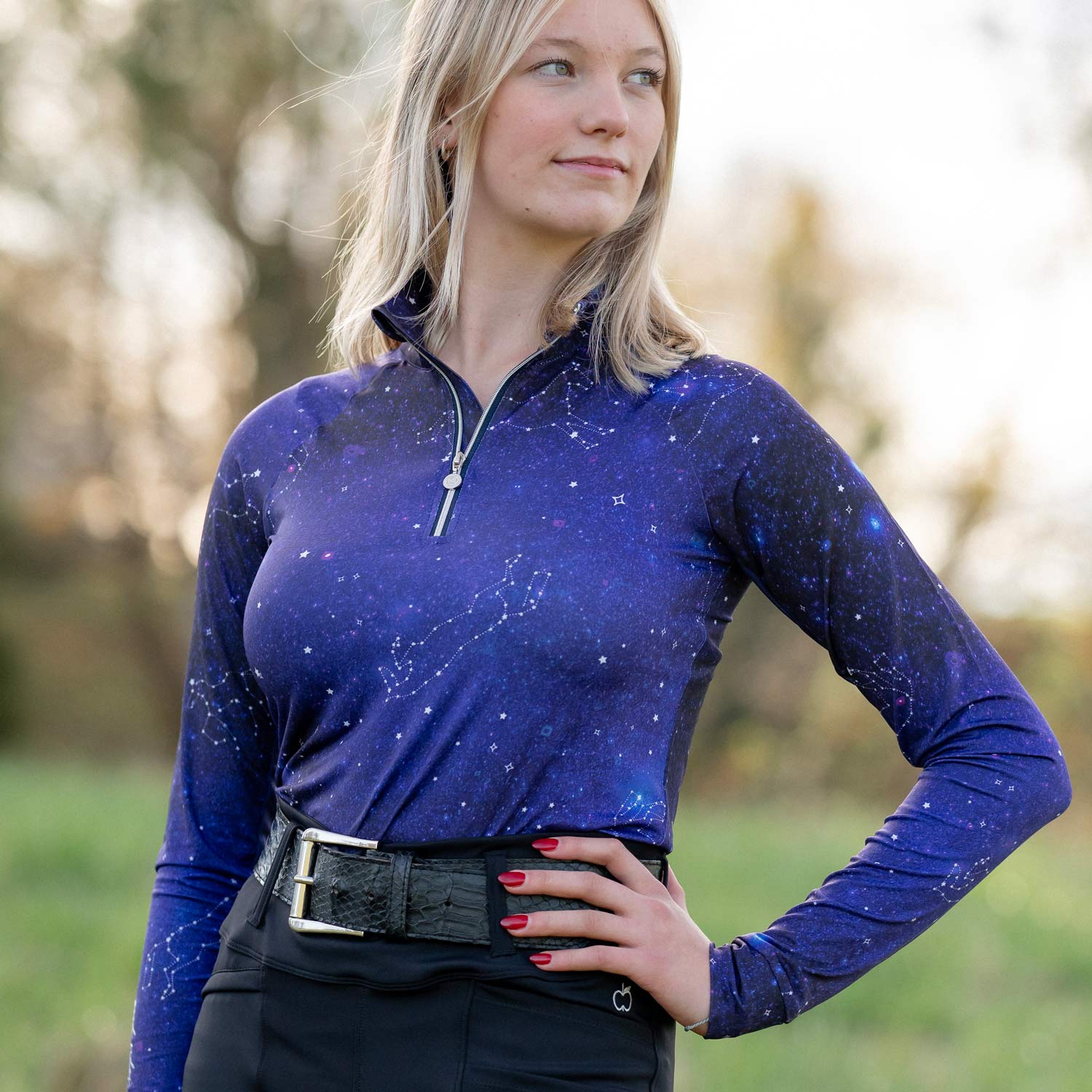 Dapplebay Constellation 1/4 Zip Light Riding Top