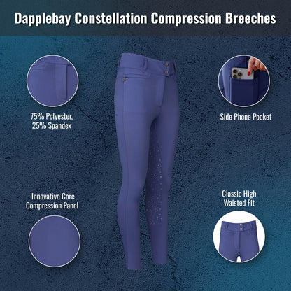 Dapplebay Constellation Compression Breeches- Navy