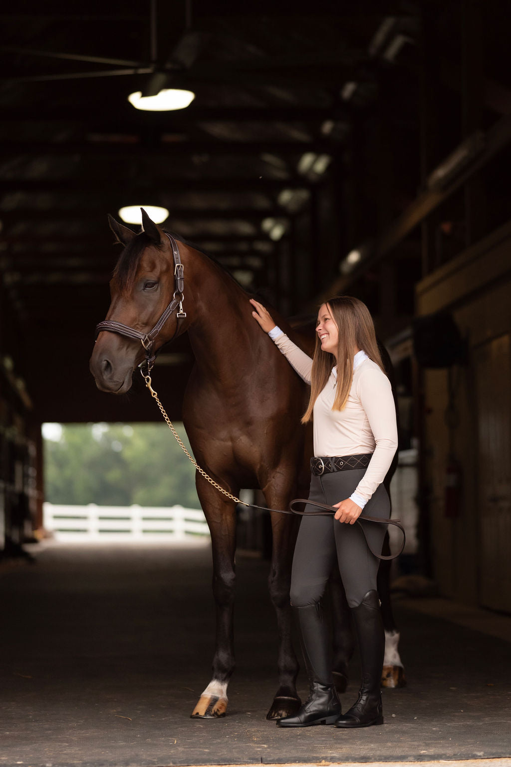 Henri de Rivel Stress Free Halter With Fancy Contrast Stitching