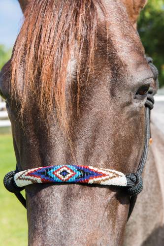 Professionals Choice Halter Rope Beaded-Burgundy