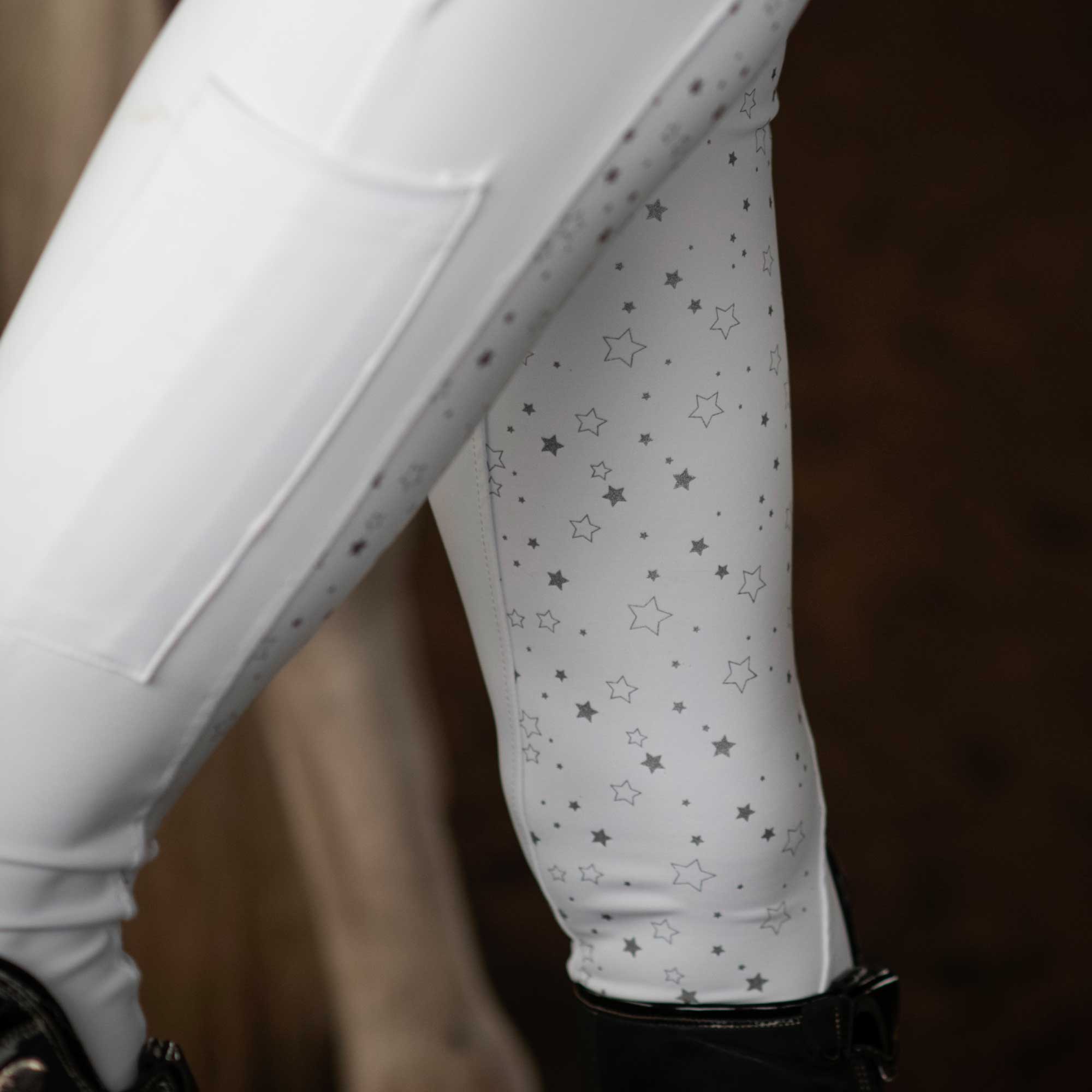 Dapplebay Shine On Compression Full Seat Show Breeches - White