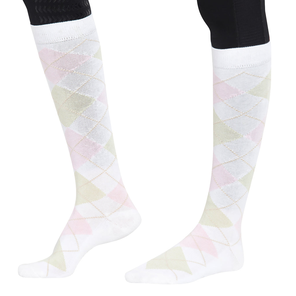 TuffRider Ladies Bamboo Argyle Knee Hi Socks_1