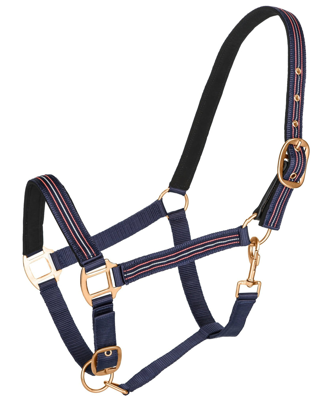 TuffRider Adjustable Nylon Breakaway Halter w/ Padded Crown and Rose Gold Hardware - Breeches.com