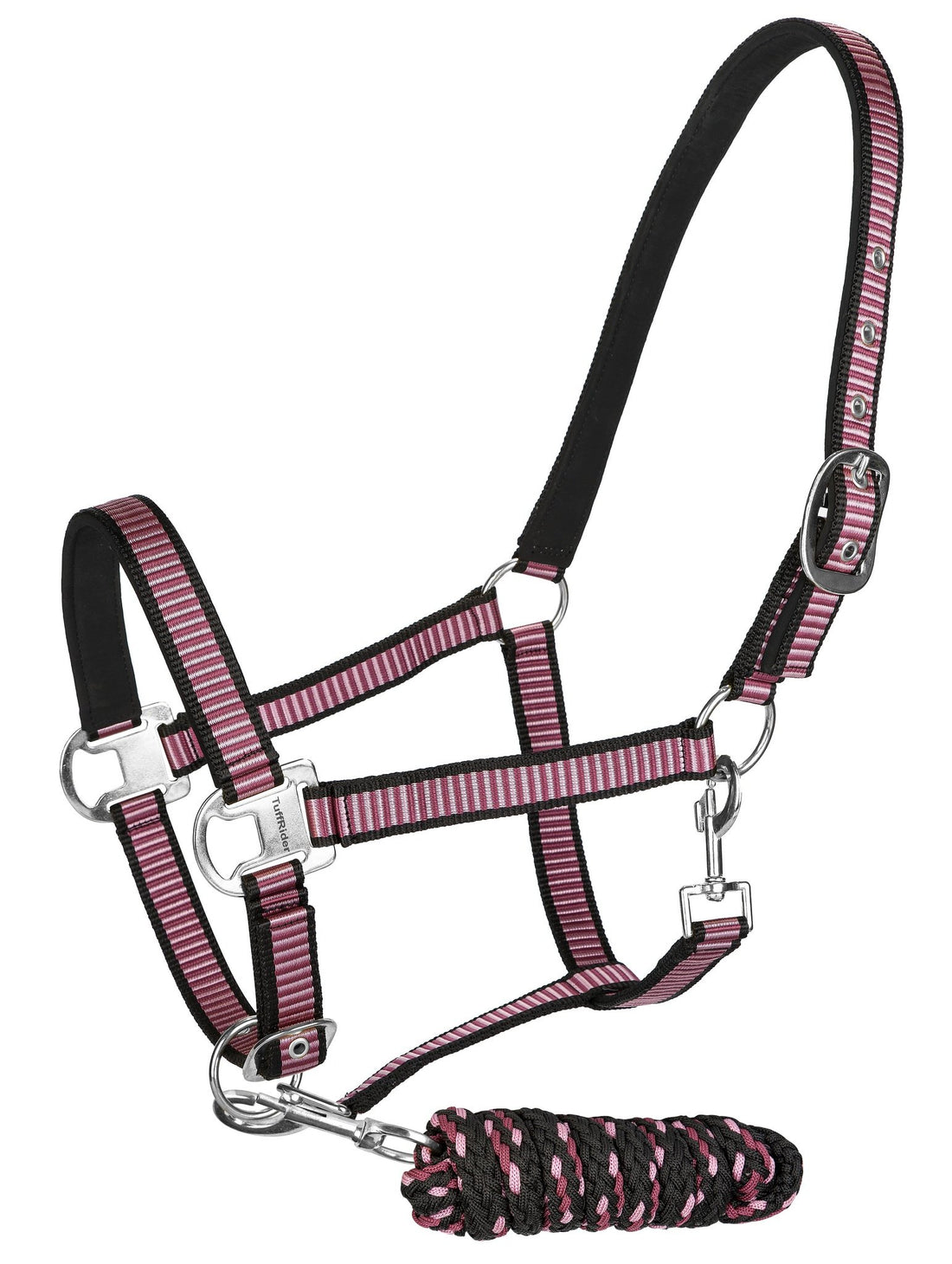 TuffRider Adjustable Nylon Breakaway Halter w/ Padded Crown and Lead - Breeches.com