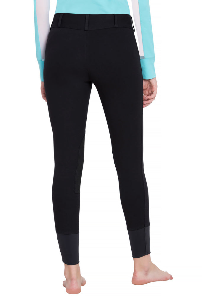 TuffRider Ladies Ribb Lowrise Wide Waistband Knee Patch Breeches_8