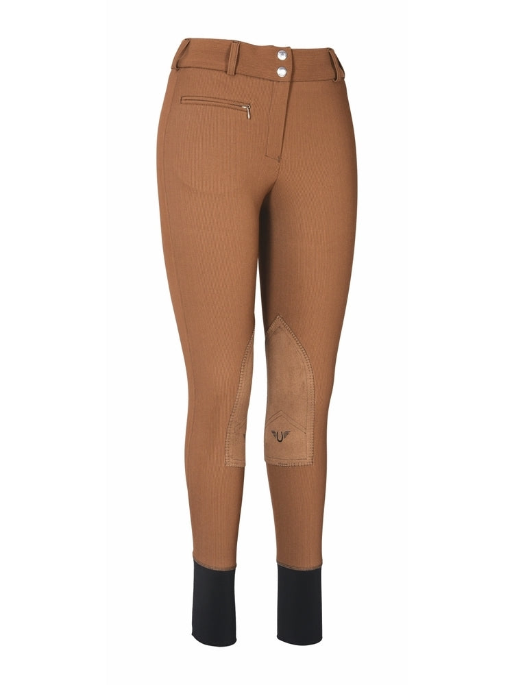 TuffRider Ladies Ribb Lowrise Wide Waistband Knee Patch Breeches_11