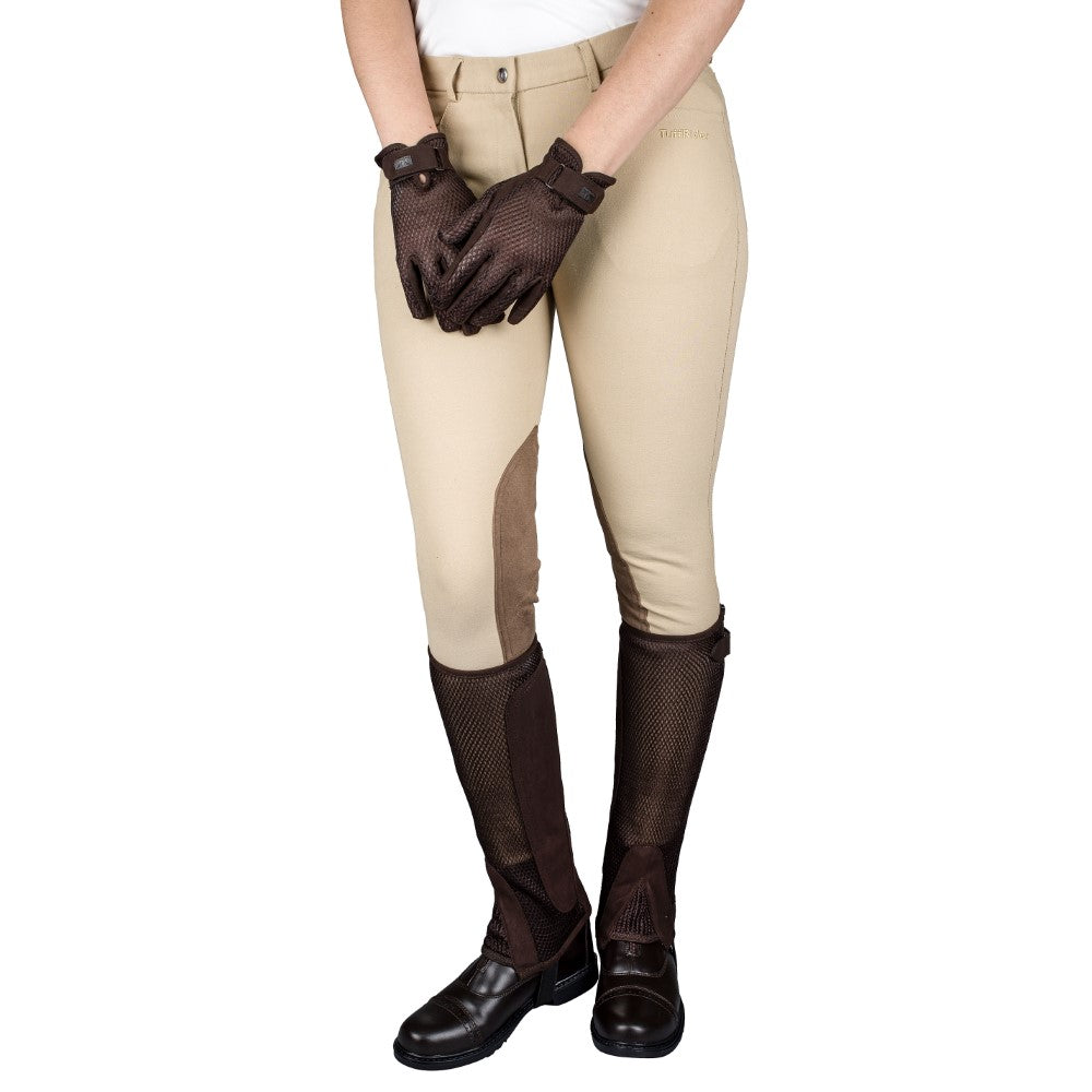 TuffRider Ladies Double Up Air Mesh Half Chap and Glove Set - Breeches.com