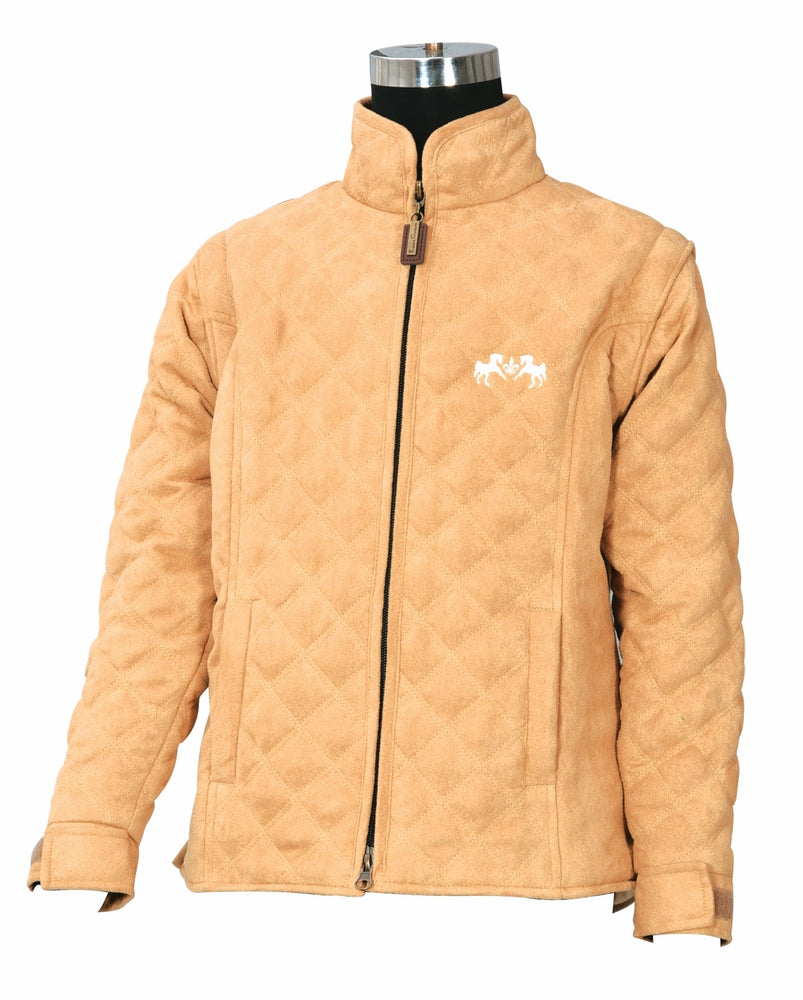 Fleece Jacket with High Collar - Light beige - Ladies