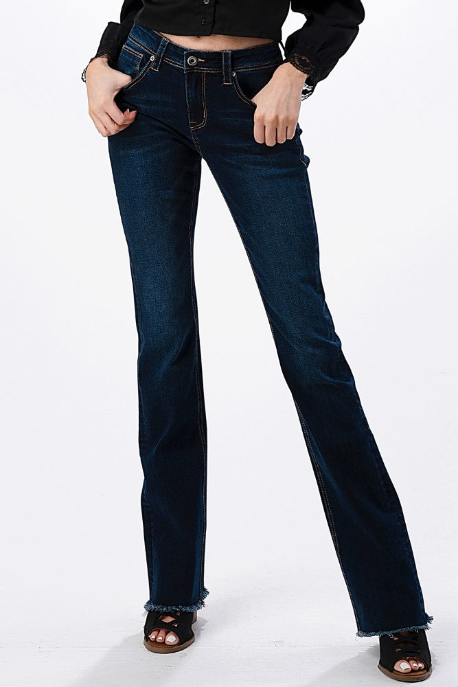 Grace in LA Frayed Hem Jean - Breeches.com