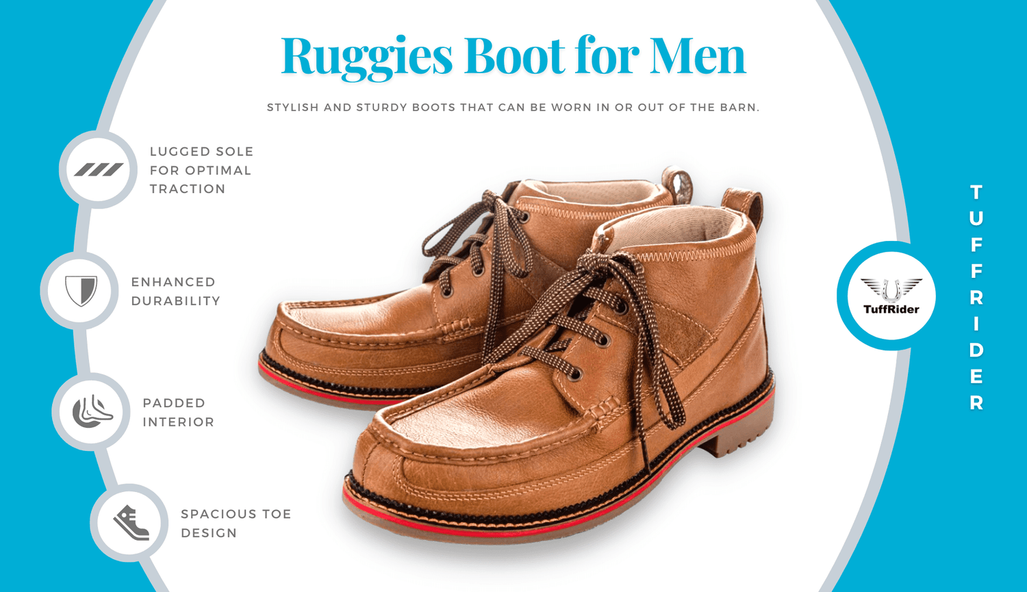 Tuffrider Men’s Ruggies Boots in Chestnut - Breeches.com