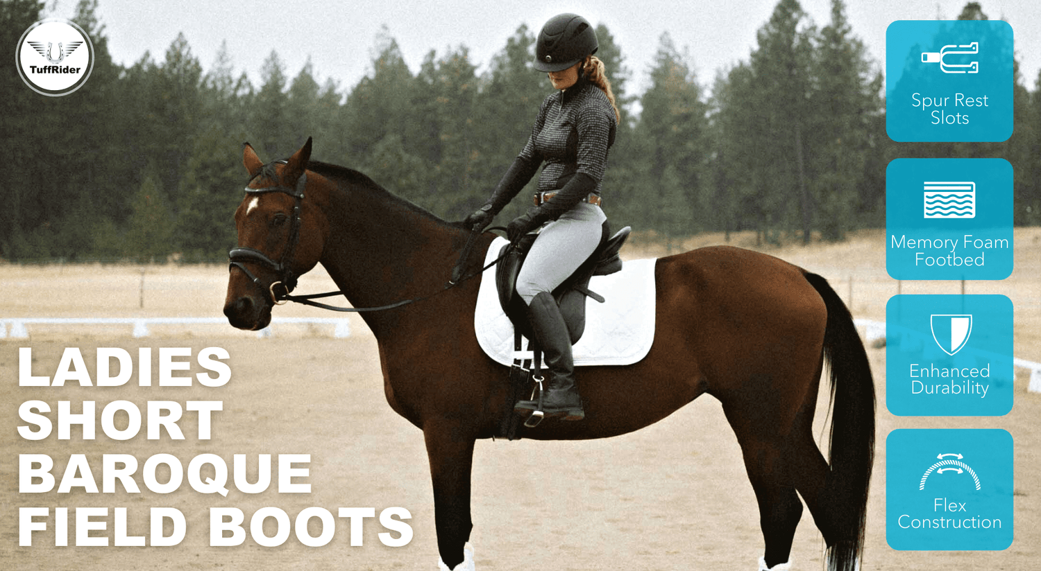 TuffRider Ladies Baroque Field Boots - Short - Breeches.com