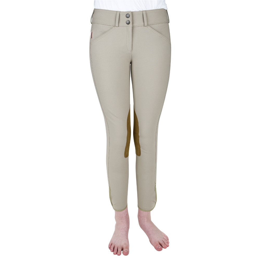 The Tailored Sportsman Girls Front Zip Trophy Breech - Breeches.com