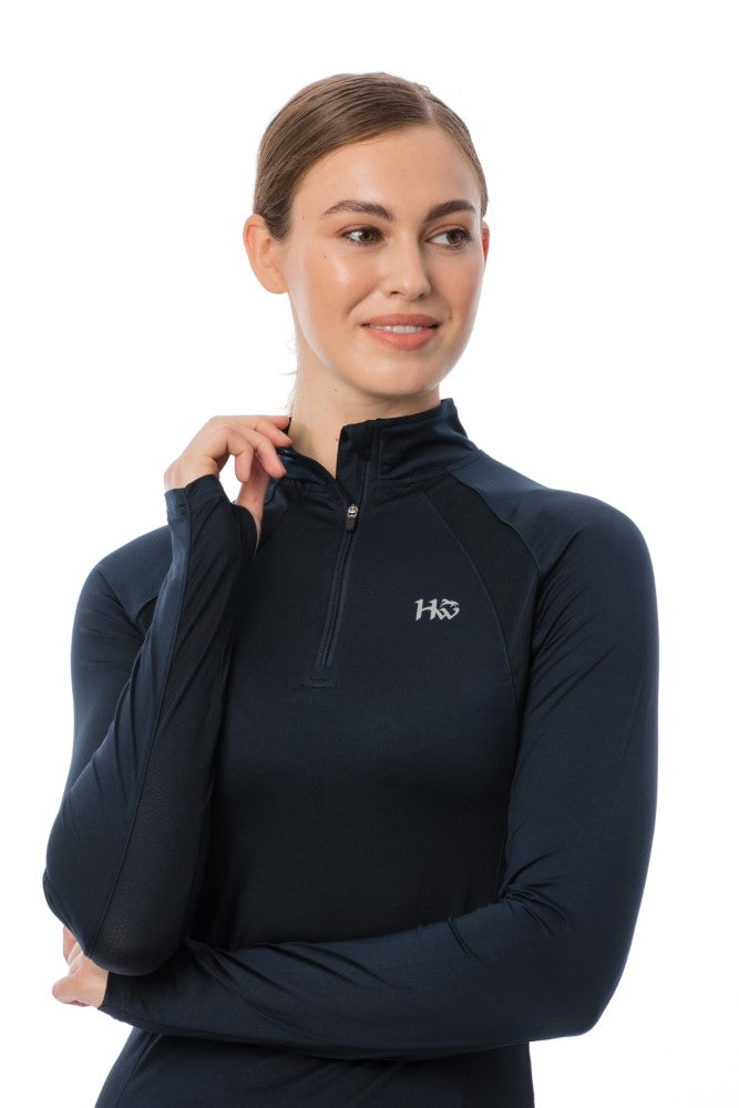 Horseware Ireland Aveen Half Zip Technical Long Sleeve Top - Breeches.com