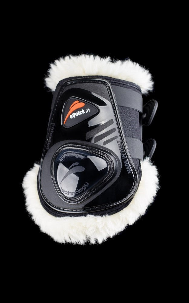 eShock Legend Rear Velcro Fluffy Boot - Breeches.com