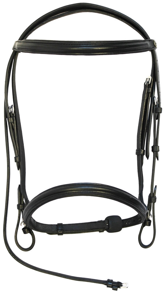 Henri de Rivel Pro Padded Dressage Bridle with Web Reins_5