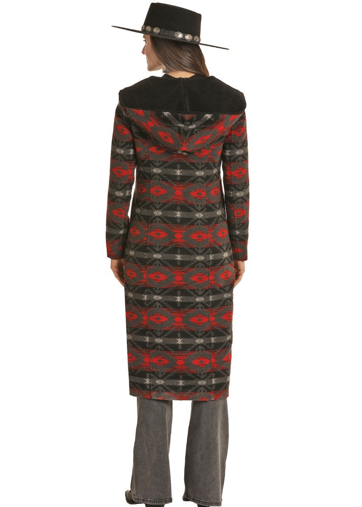 Panhandle Ladies Aztec Wool Long Coat - Breeches.com