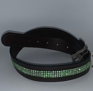 Equine Couture Bling Leather Belt - Regular Leather - Breeches.com