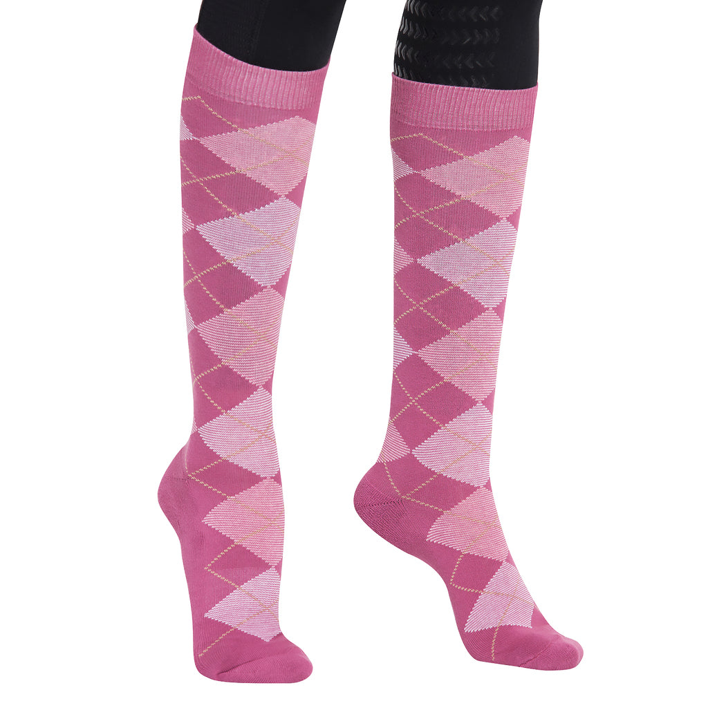 TuffRider Ladies Bamboo Argyle Knee Hi Socks_27