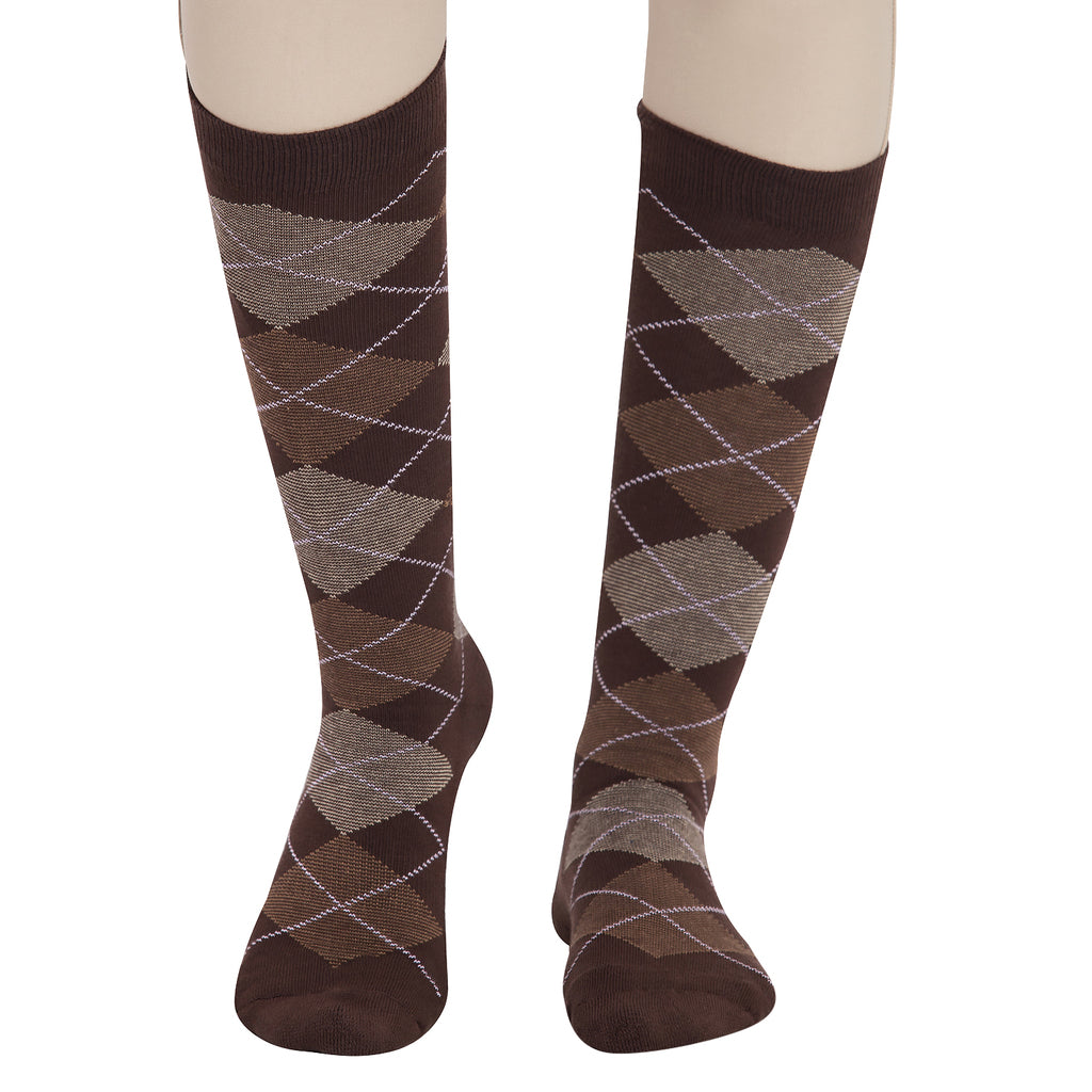 TuffRider Ladies Bamboo Argyle Knee Hi Socks_14