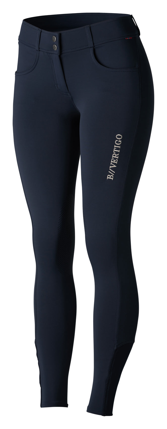 B Vertigo Knee outlet Patch Riding Breeches in Navy Blue - Woman's X-Large